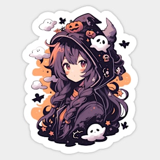 Kawaii Anime Halloween Sticker